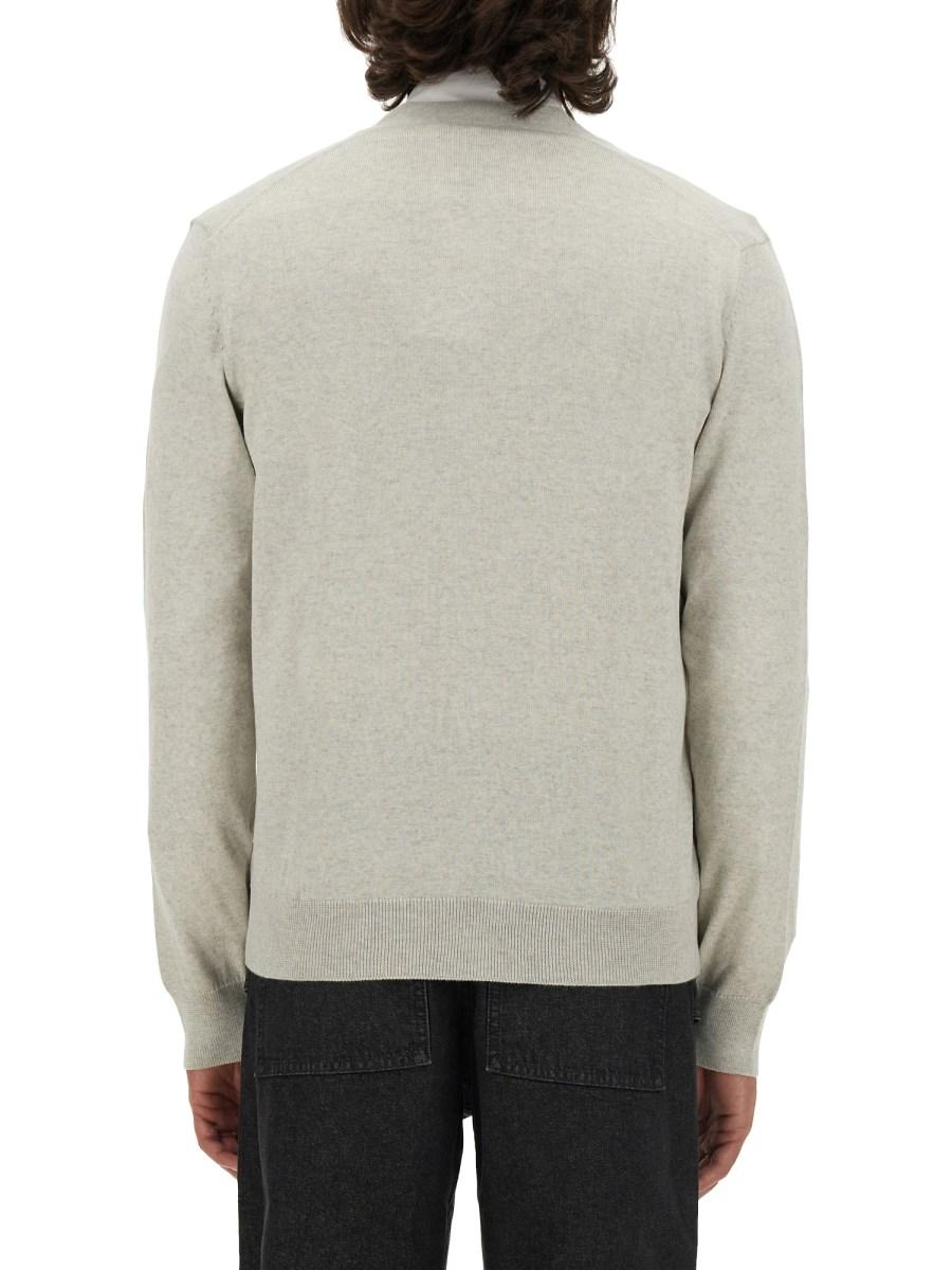 MAISON KITSUNÉ CARDIGAN IN LANA CON PATCH FOX