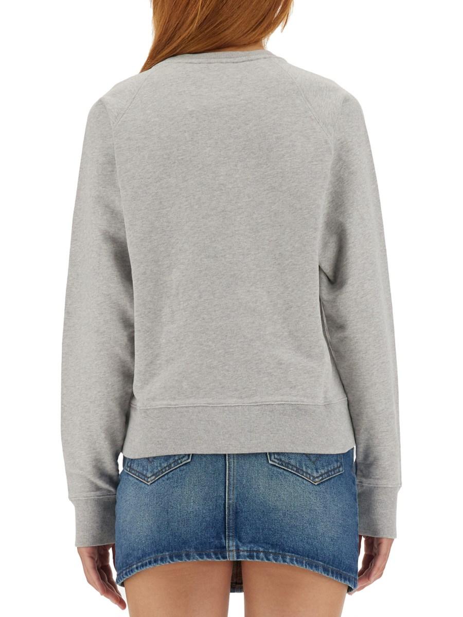MAISON KITSUNÉ FELPA CAMPUS FOX IN COTONE