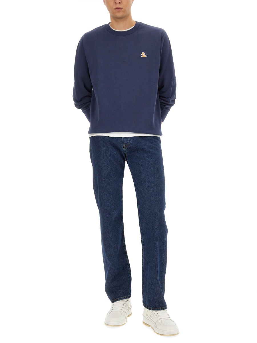 MAISON KITSUNÉ FELPA CON PATCH LOGO