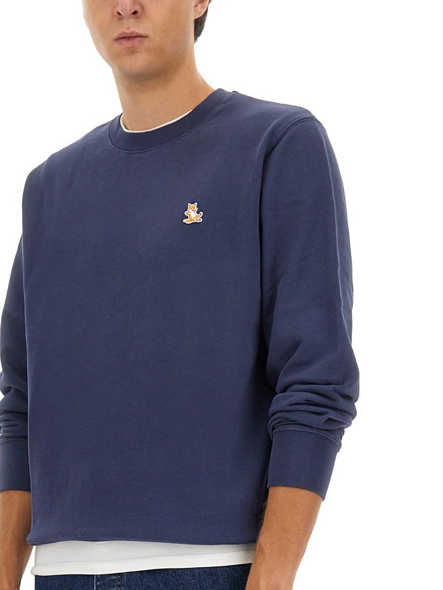 MAISON KITSUNÉ FELPA CON PATCH LOGO