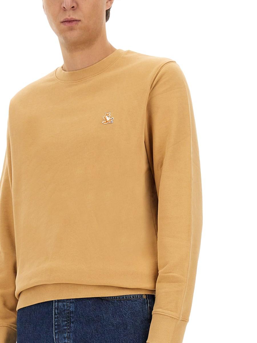 MAISON KITSUNÉ FELPA CON PATCH LOGO