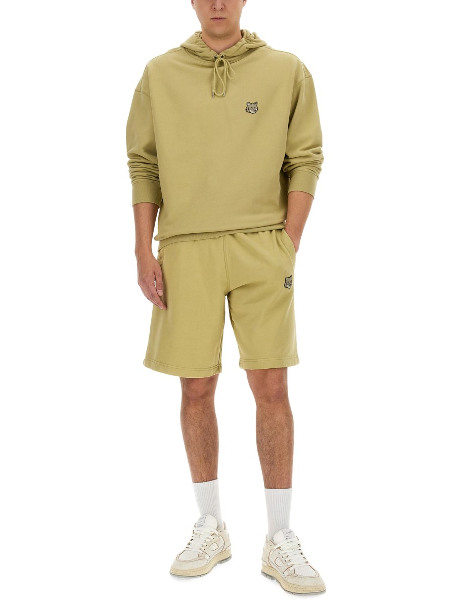 MAISON KITSUNÉ FELPA FOX HEAD IN COTONE