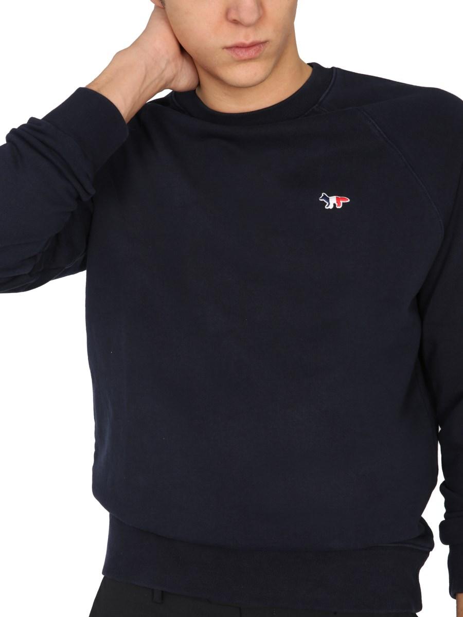 MAISON KITSUNÉ FELPA IN COTONE CON LOGO