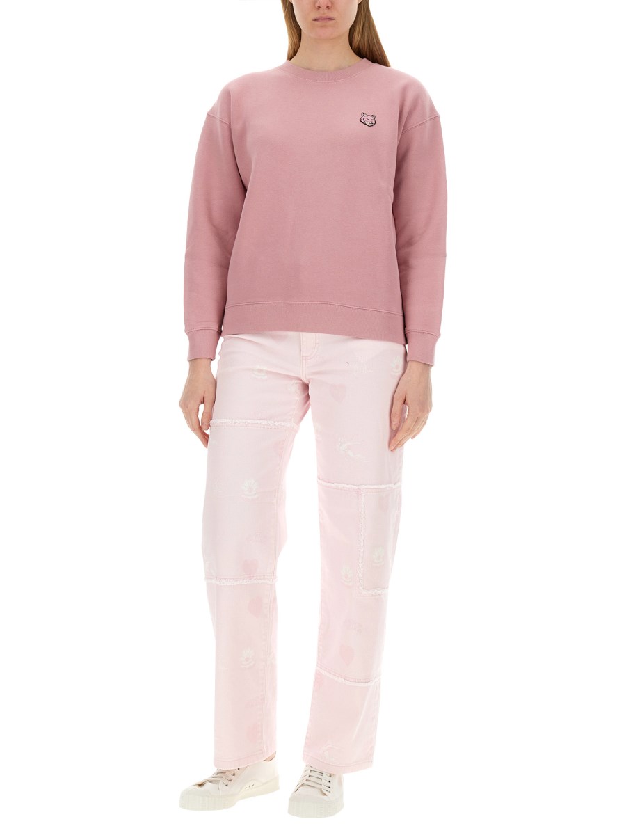 MAISON KITSUNÉ FELPA IN COTONE CON PATCH BABY FOX