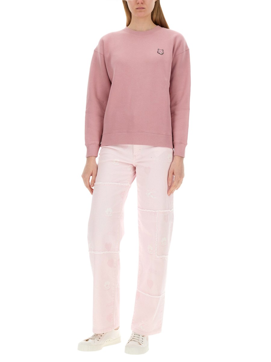 MAISON KITSUNÉ FELPA IN COTONE CON PATCH BABY FOX