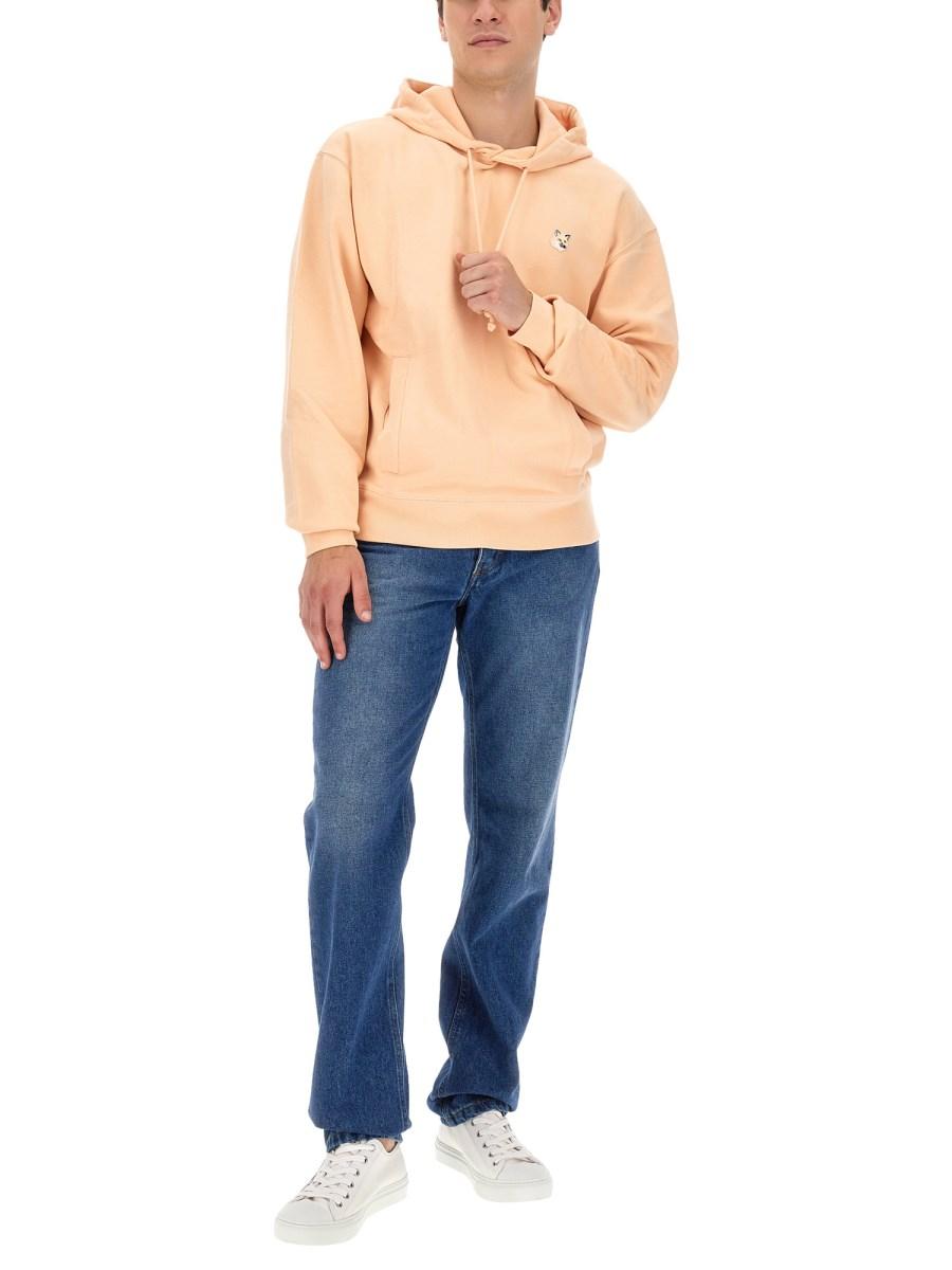 MAISON KITSUNÉ FELPA IN COTONE CON PATCH FOX