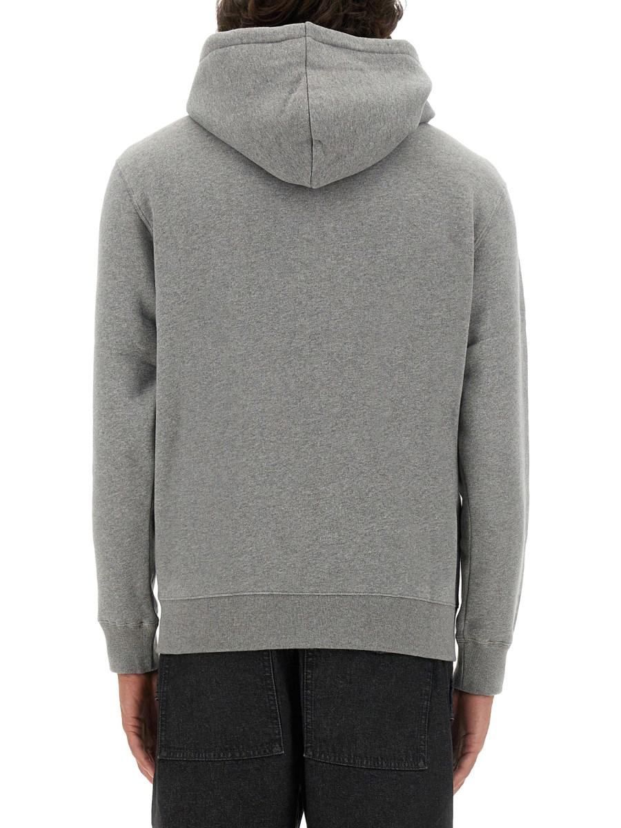 MAISON KITSUNÉ FELPA IN COTONE CON PATCH FOX