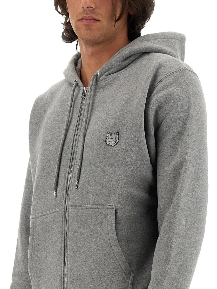MAISON KITSUNÉ FELPA IN COTONE CON PATCH FOX