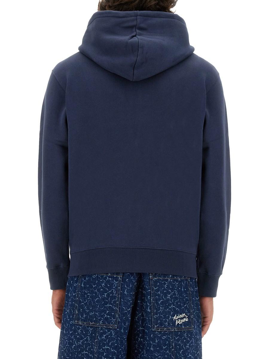 MAISON KITSUNÉ FELPA IN COTONE CON PATCH FOX