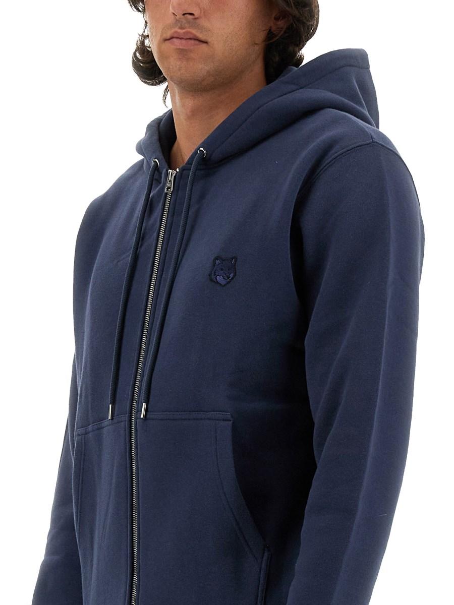 MAISON KITSUNÉ FELPA IN COTONE CON PATCH FOX