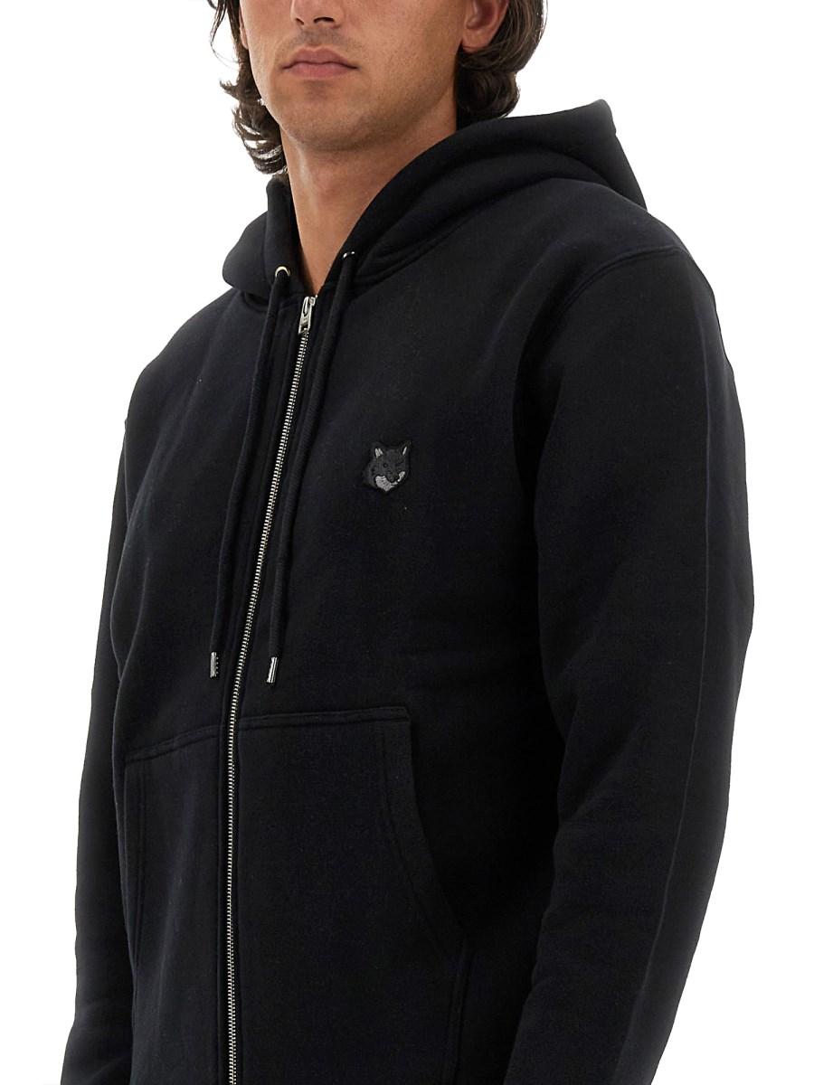 MAISON KITSUNÉ FELPA IN COTONE CON PATCH FOX