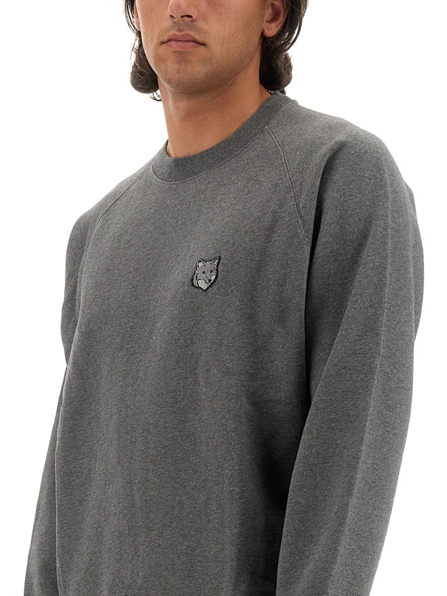 MAISON KITSUNÉ FELPA IN COTONE CON PATCH FOX HEAD