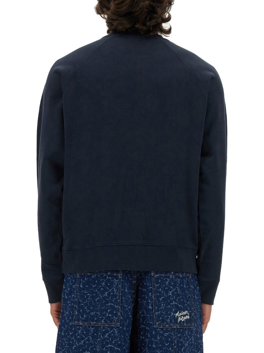 MAISON KITSUNÉ FELPA IN COTONE CON PATCH FOX HEAD