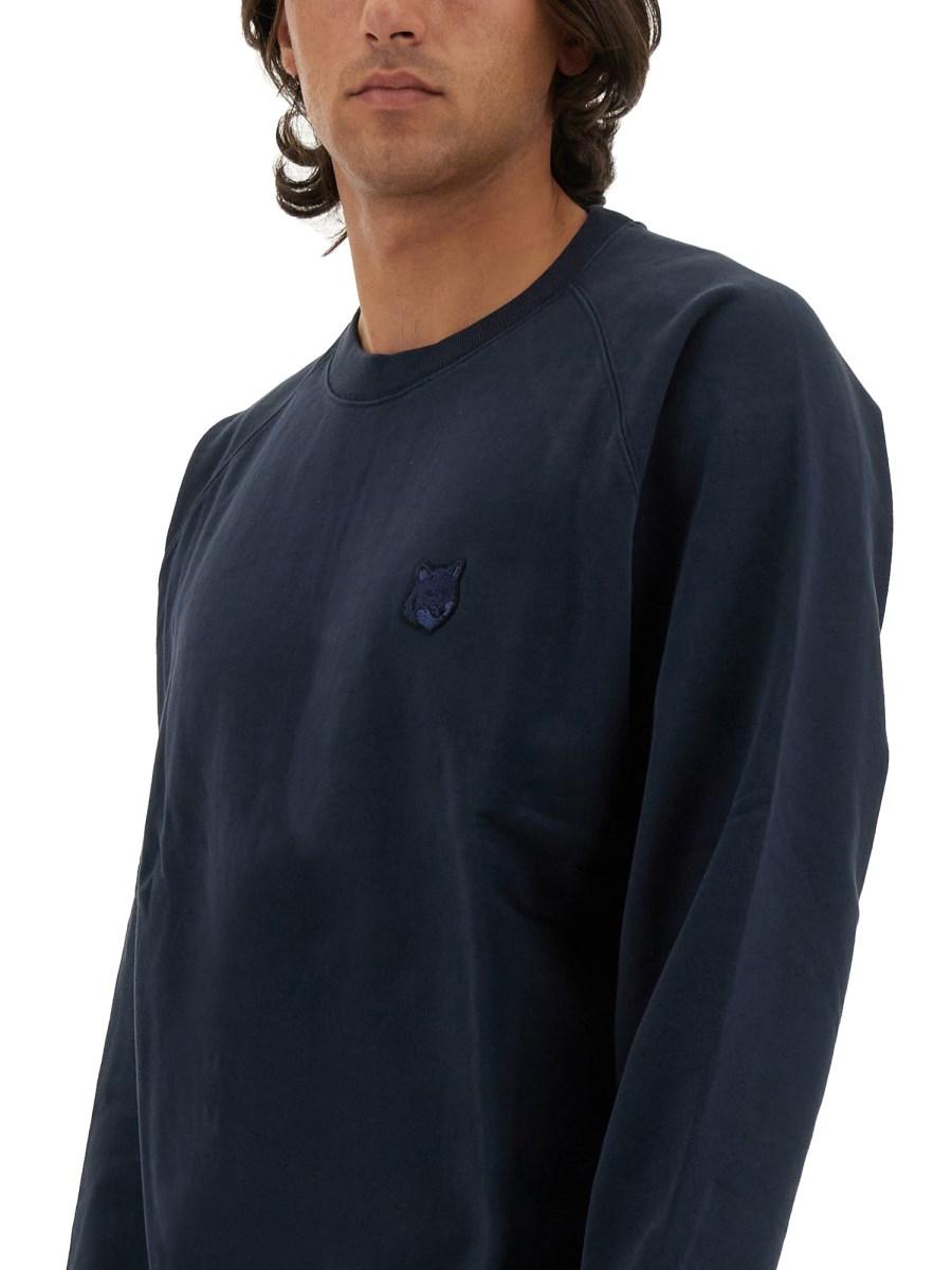 MAISON KITSUNÉ FELPA IN COTONE CON PATCH FOX HEAD