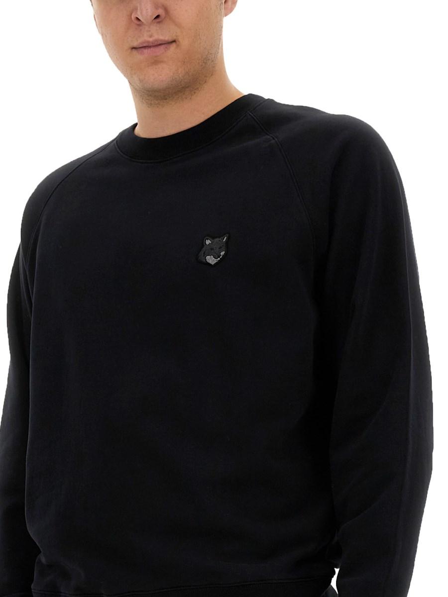 MAISON KITSUNÉ FELPA IN COTONE CON PATCH FOX HEAD