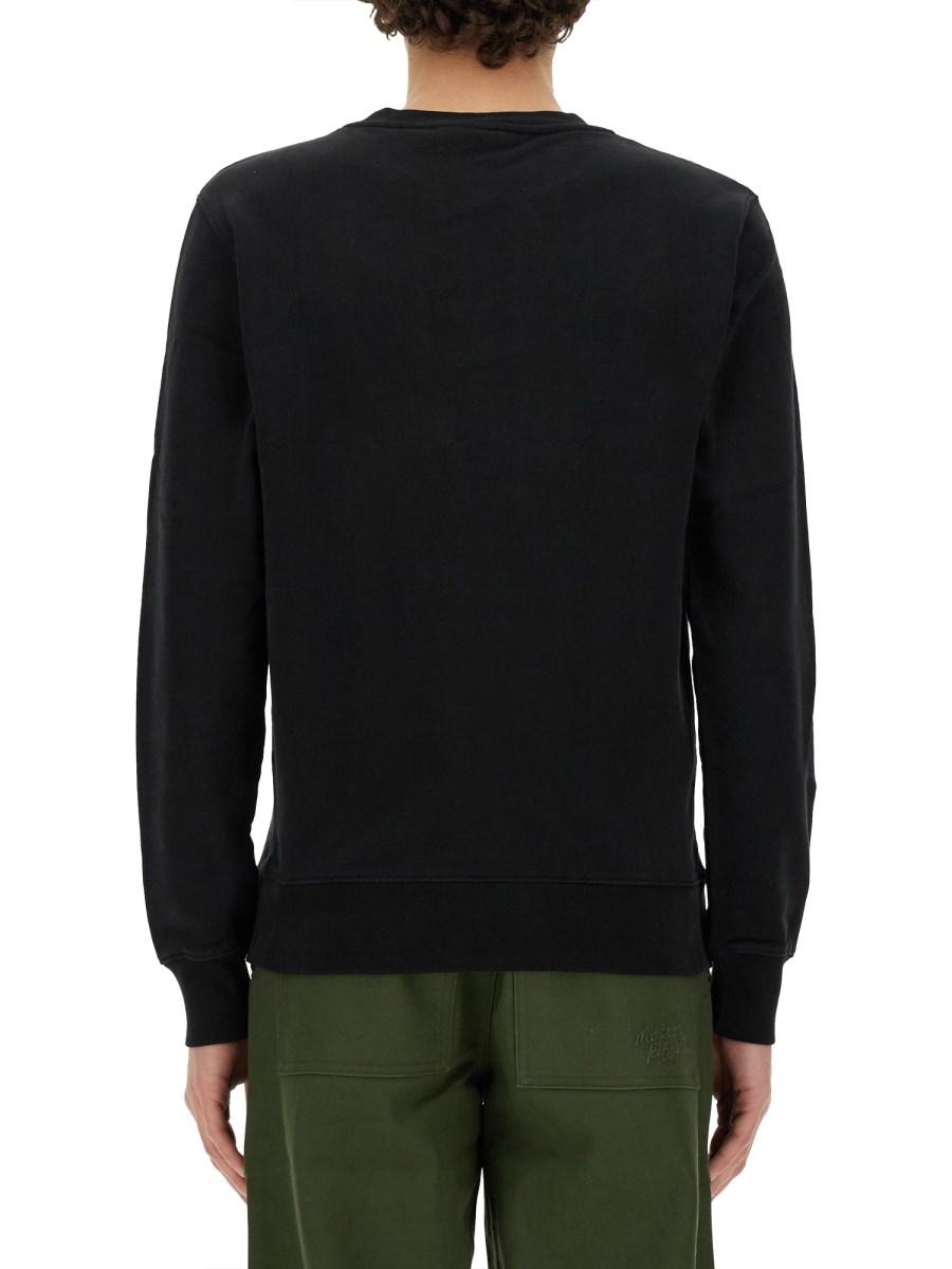 MAISON KITSUNÉ FELPA IN COTONE CON PATCH FOX HEAD