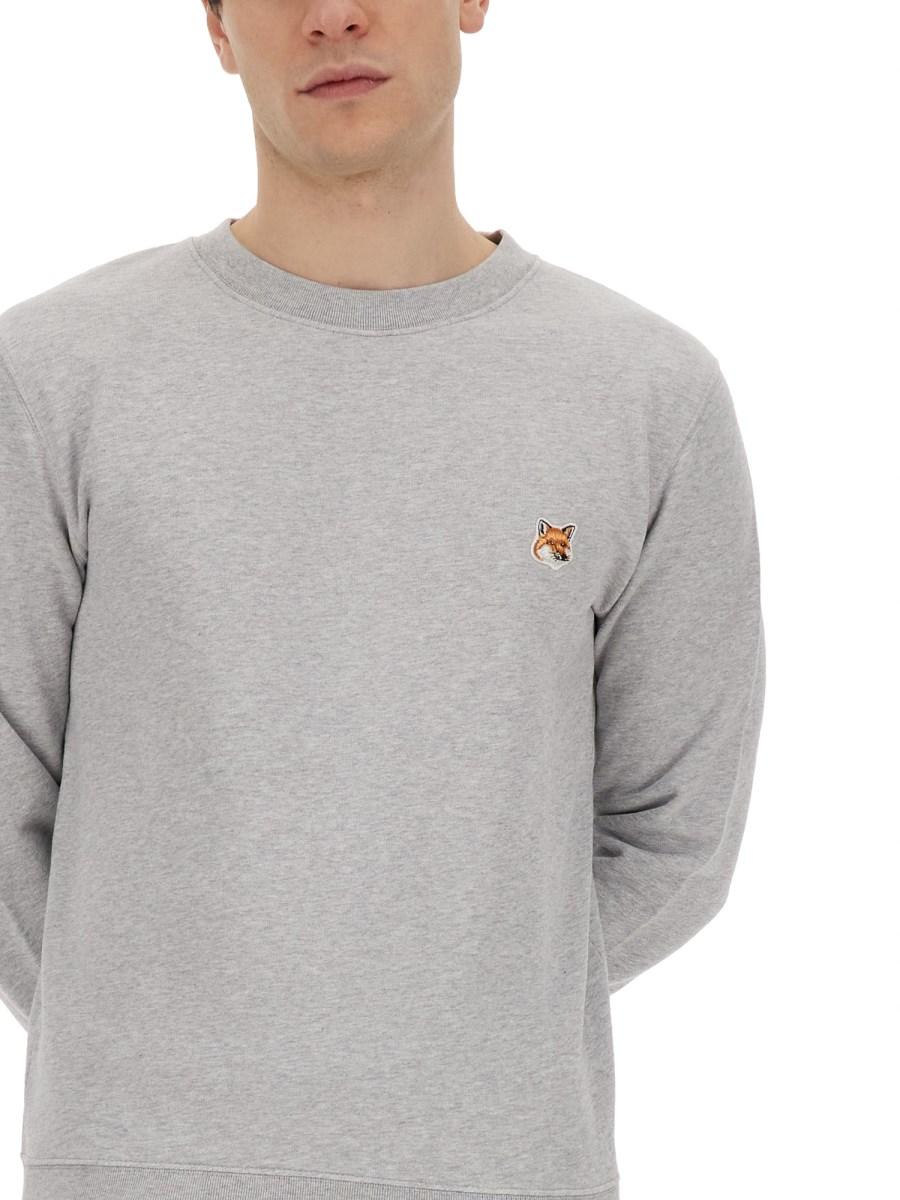 MAISON KITSUNÉ FELPA IN COTONE CON PATCH FOX HEAD