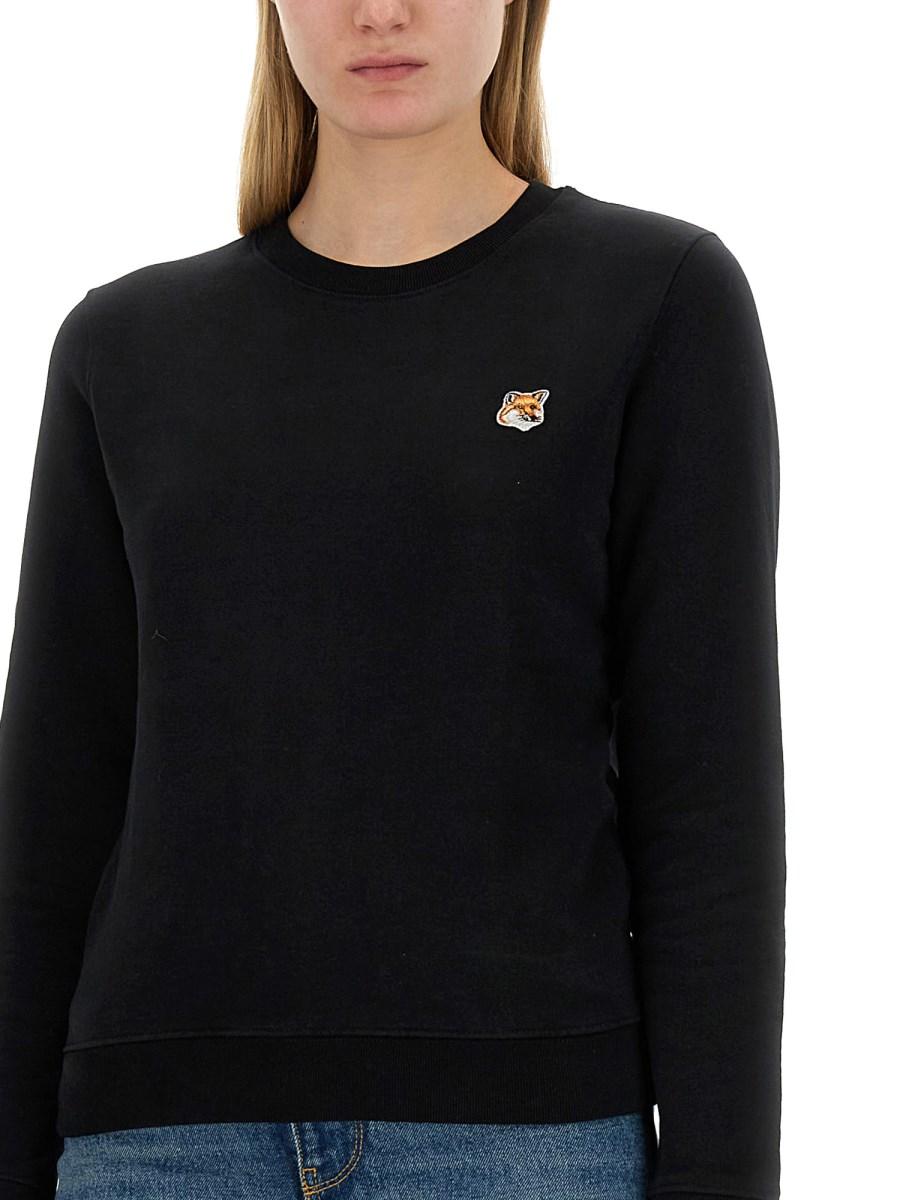 MAISON KITSUNÉ FELPA IN COTONE CON PATCH FOX