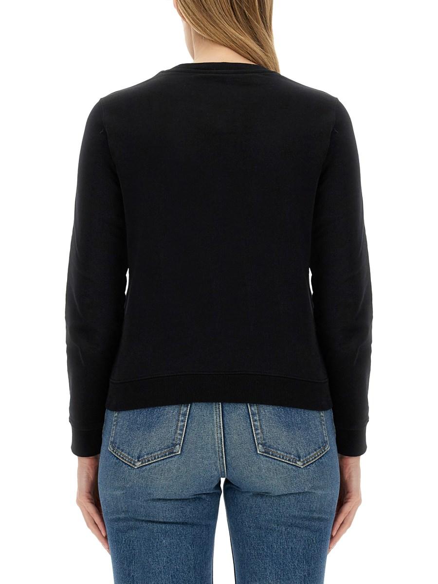 MAISON KITSUNÉ FELPA IN COTONE CON PATCH FOX