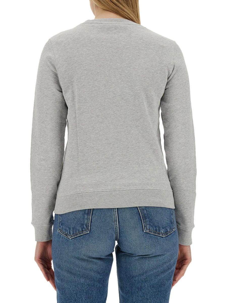 MAISON KITSUNÉ FELPA IN COTONE CON PATCH FOX