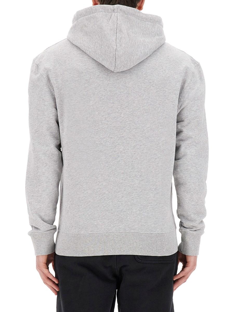 MAISON KITSUNÉ FELPA IN COTONE CON PATCH FOX