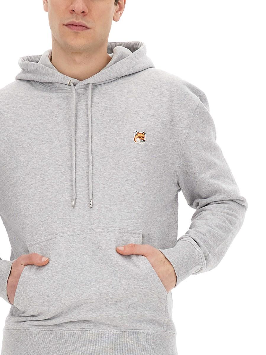 MAISON KITSUNÉ FELPA IN COTONE CON PATCH FOX