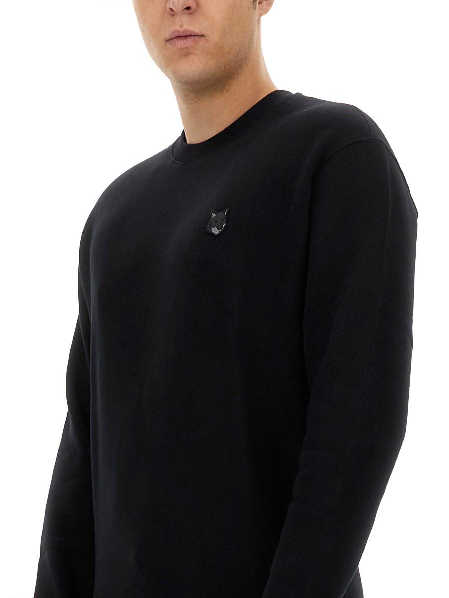 MAISON KITSUNÉ FELPA IN COTONE CON PATCH FOX
