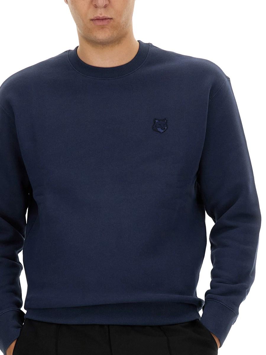 MAISON KITSUNÉ FELPA IN COTONE CON PATCH FOX