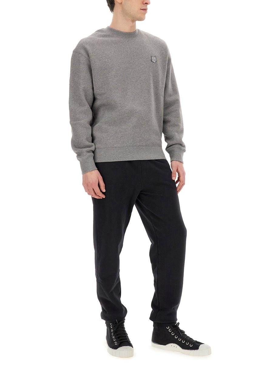 MAISON KITSUNÉ FELPA IN COTONE CON PATCH FOX