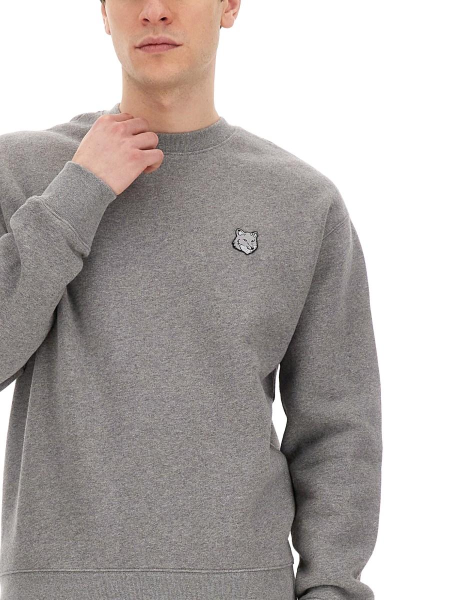 MAISON KITSUNÉ FELPA IN COTONE CON PATCH FOX