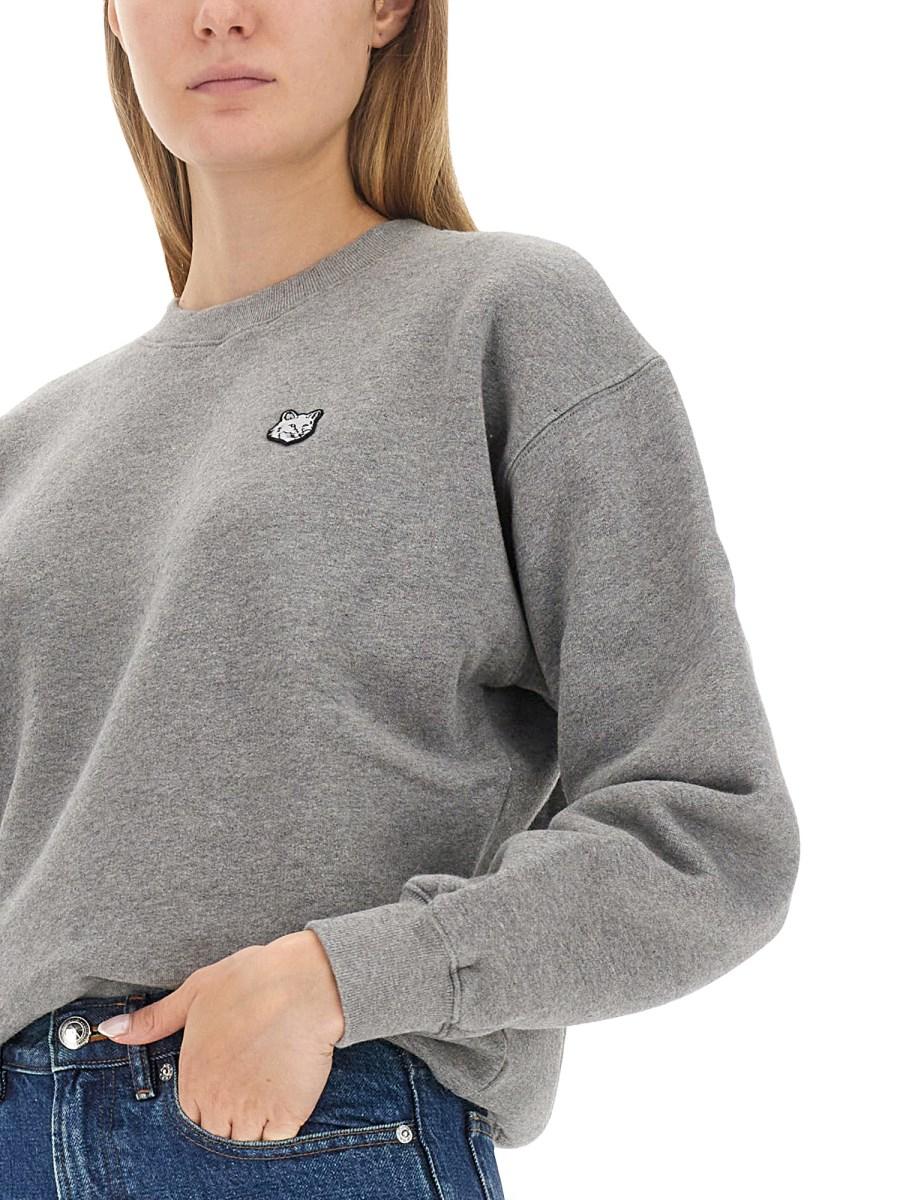 MAISON KITSUNÉ FELPA IN COTONE CON PATCH FOX