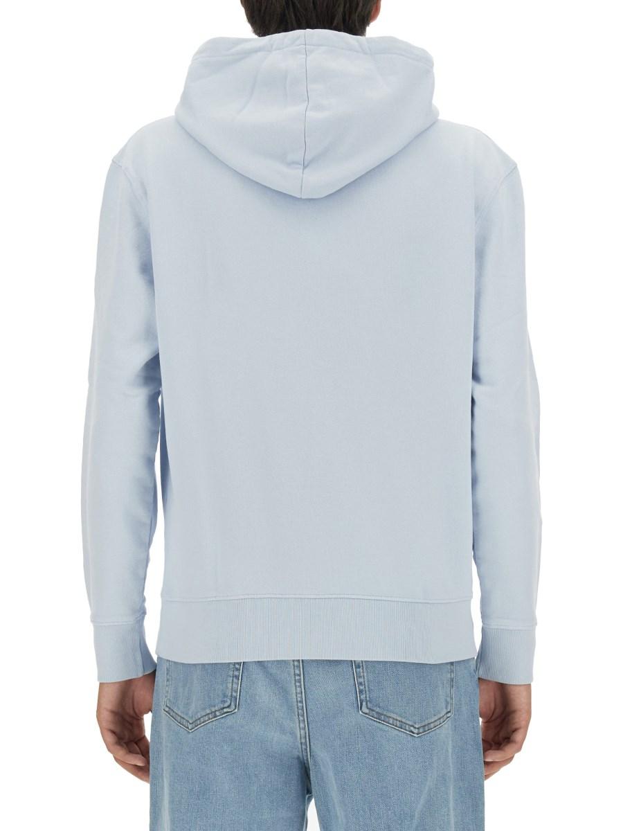 MAISON KITSUNÉ FELPA IN COTONE CON PATCH LOGO
