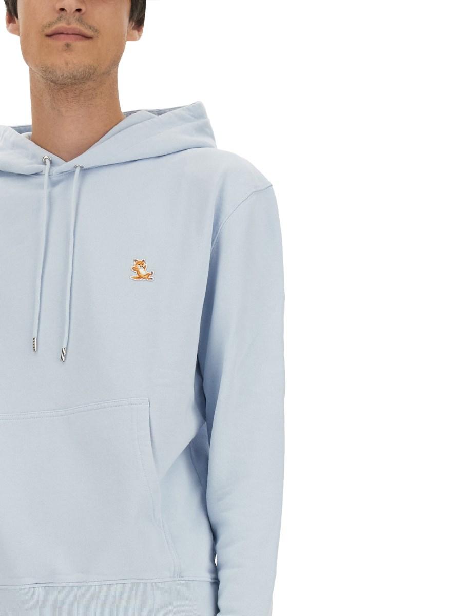 MAISON KITSUNÉ FELPA IN COTONE CON PATCH LOGO