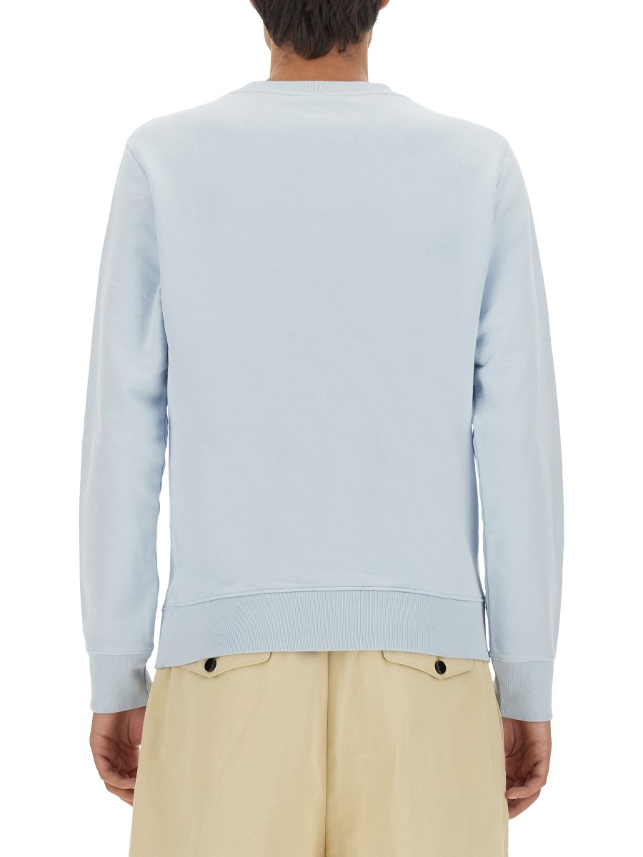 MAISON KITSUNÉ FELPA IN COTONE CON PATCH LOGO