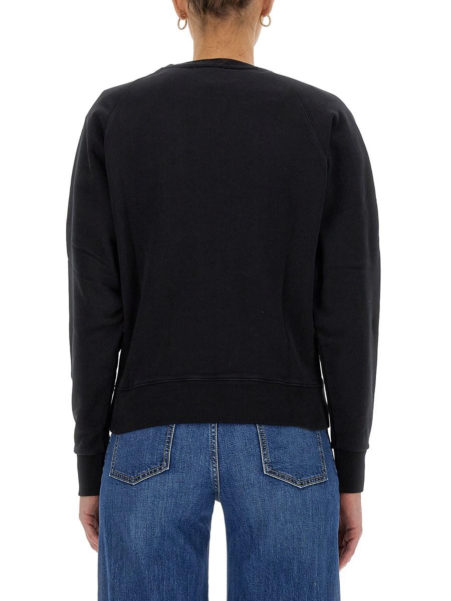 MAISON KITSUNÉ FELPA IN COTONE CON PATCH LOGO