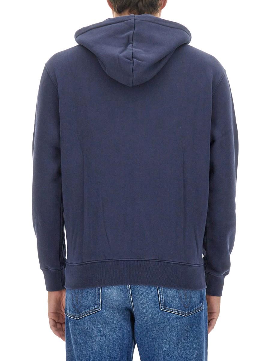 MAISON KITSUNÉ FELPA IN COTONE CON RICAMO LOGO