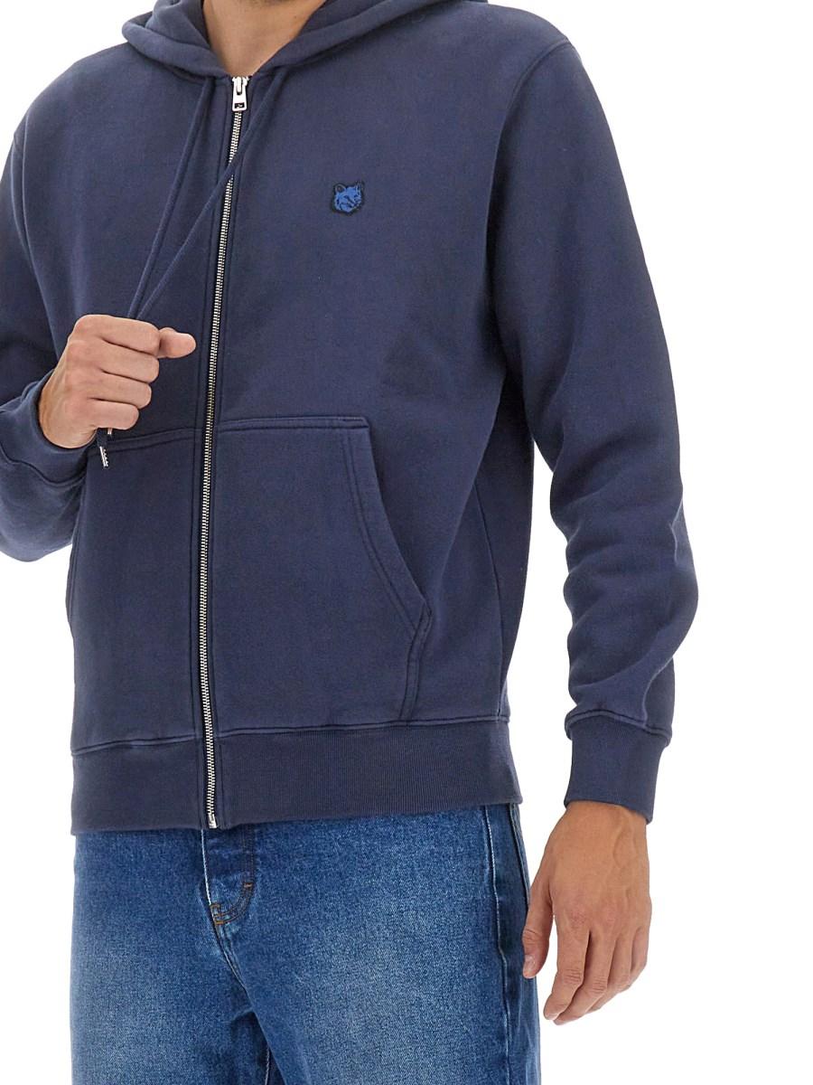 MAISON KITSUNÉ FELPA IN COTONE CON RICAMO LOGO