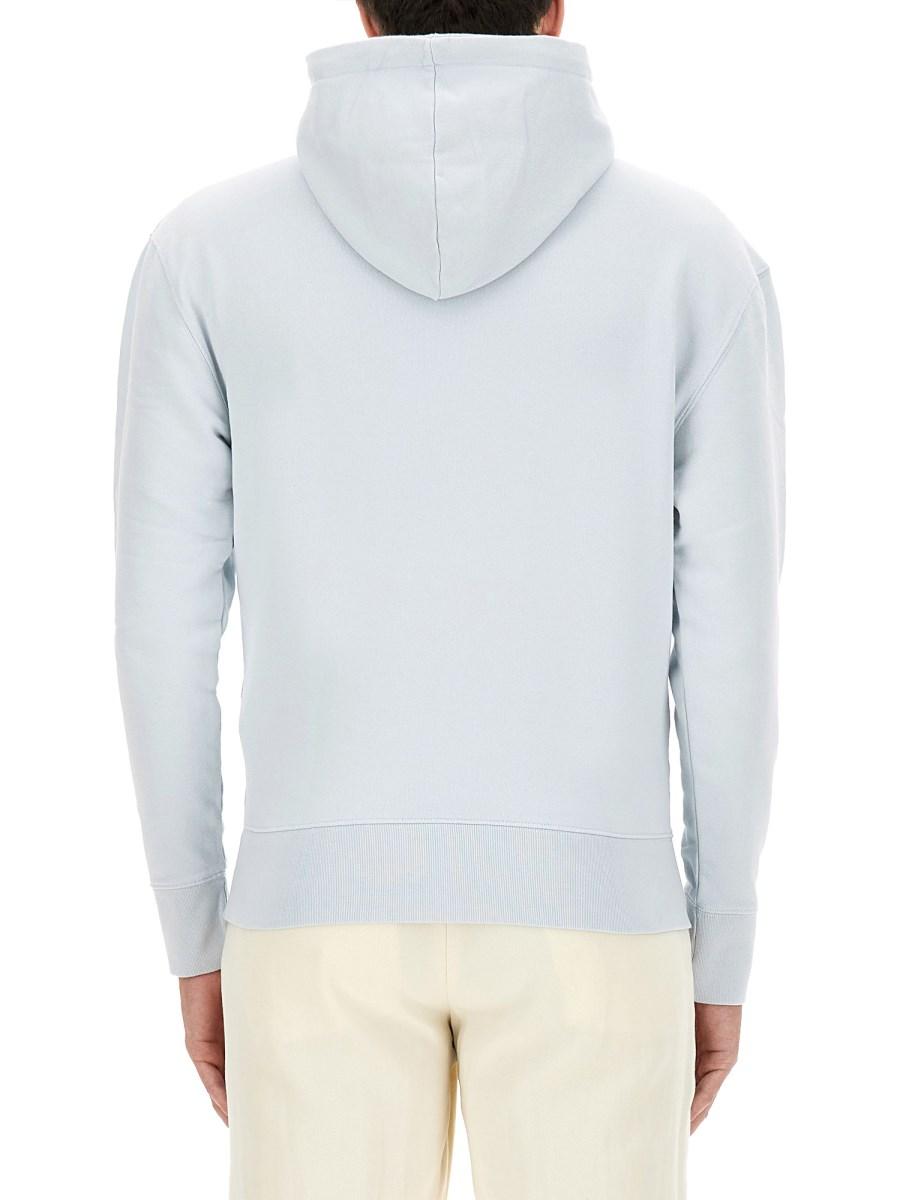 MAISON KITSUNÉ FELPA IN COTONE CON STAMPA LOGO
