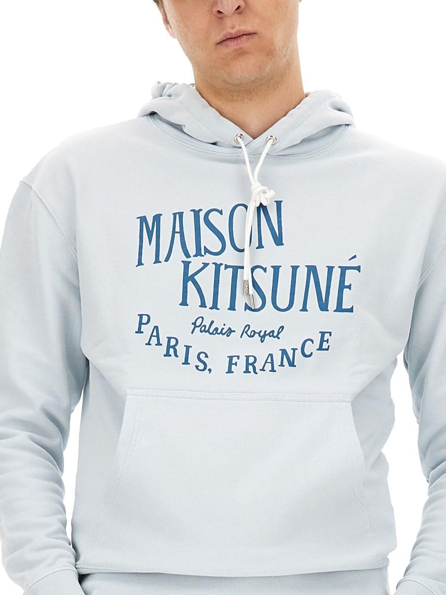 MAISON KITSUNÉ FELPA IN COTONE CON STAMPA LOGO