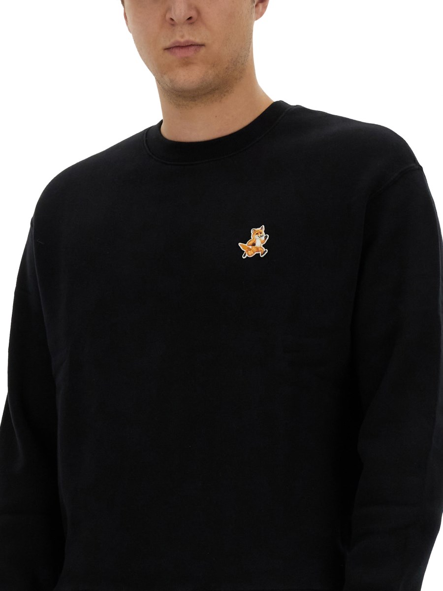 MAISON KITSUNÉ FELPA "SPEEDY FOX" IN COTONE