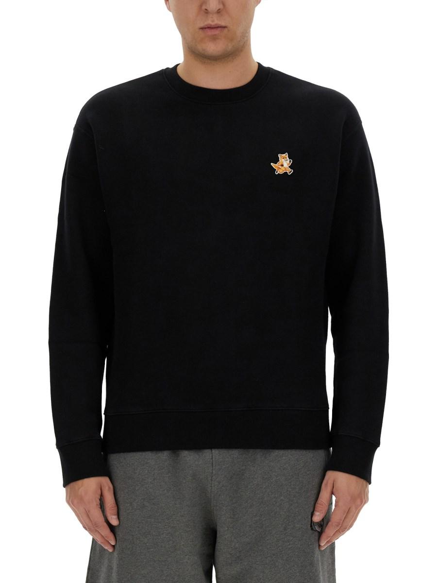 MAISON KITSUNÉ FELPA "SPEEDY FOX" IN COTONE