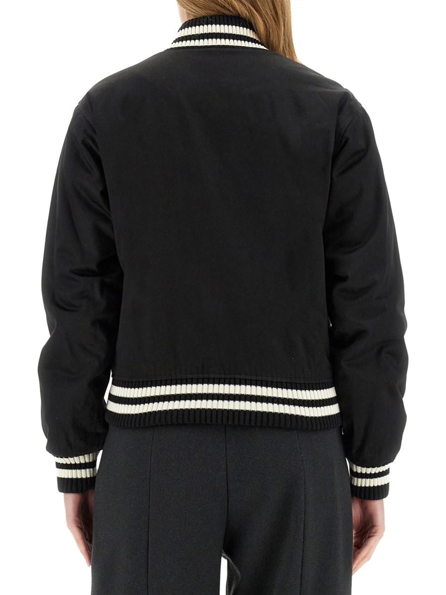 MAISON KITSUNÉ GIACCA TEDDY BLOUSON IN SATIN