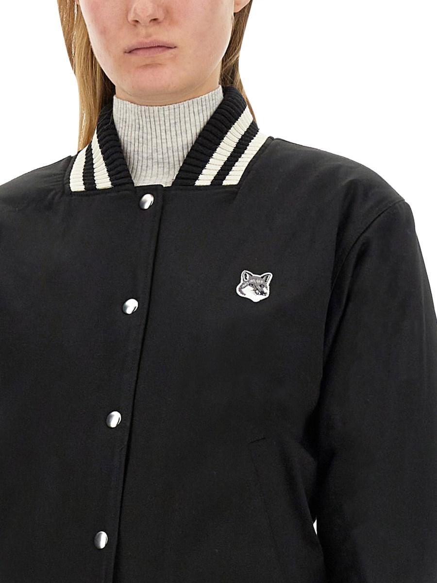 MAISON KITSUNÉ GIACCA TEDDY BLOUSON IN SATIN