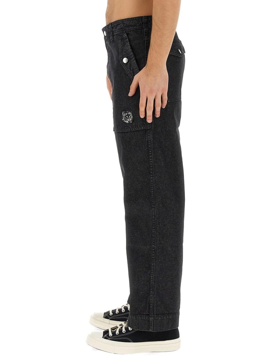 MAISON KITSUNÉ JEANS WORKWEAR IN DENIM DI COTONE