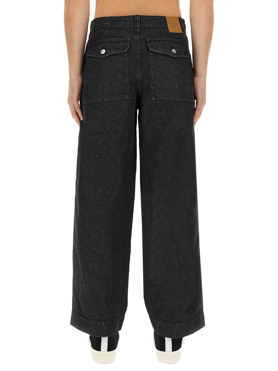 MAISON KITSUNÉ JEANS WORKWEAR IN DENIM DI COTONE