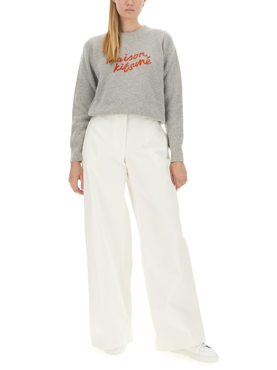 MAISON KITSUNÉ MAGLIA CON LOGO