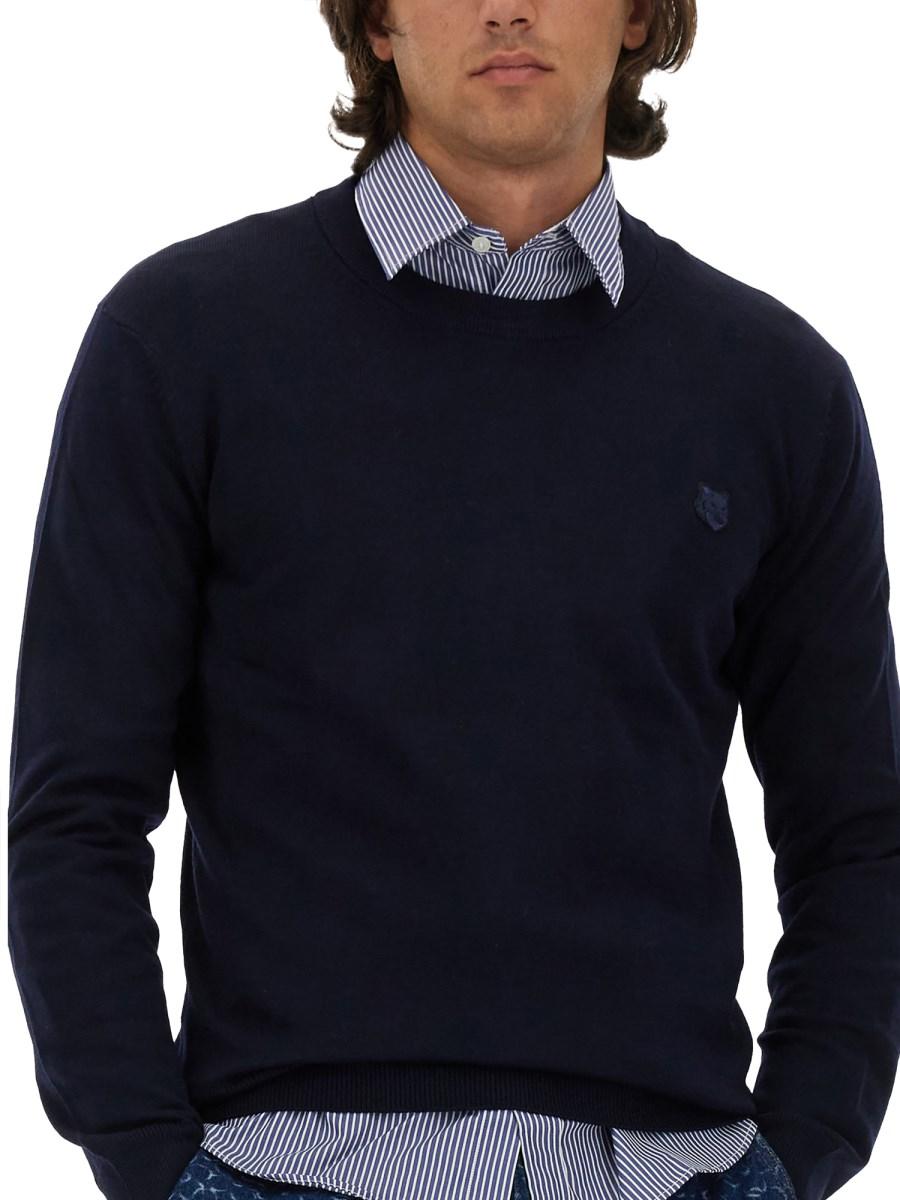 MAISON KITSUNÉ MAGLIA "FOX HEAD" IN LANA