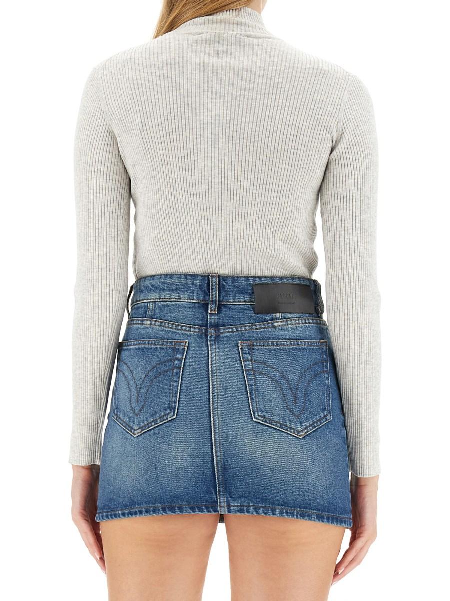 MAISON KITSUNÉ MAGLIA IN LANA CON PATCH FOX