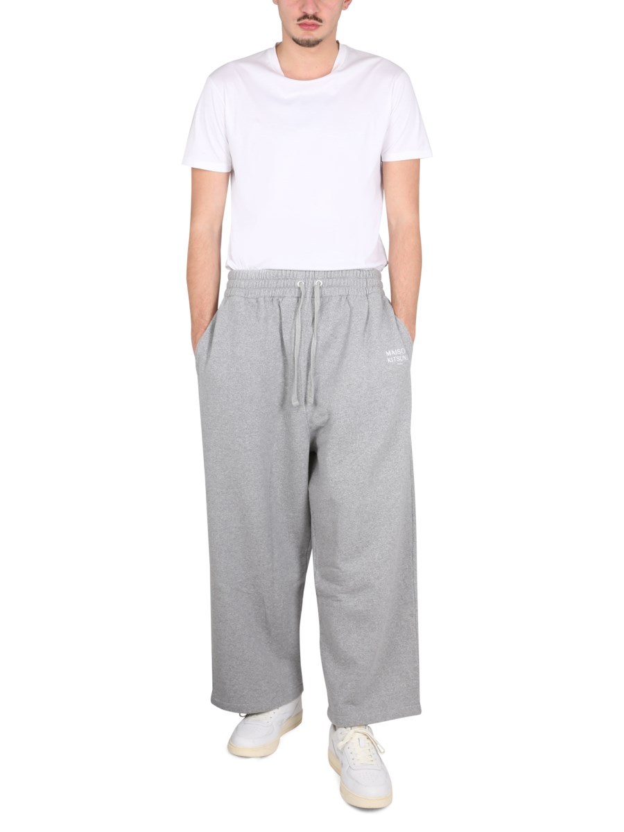 MAISON KITSUNÉ PANTALONI JAPANESE FLEECE JOG