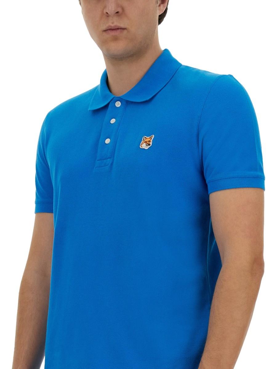 MAISON KITSUNÉ POLO "FOX HEAD" IN COTONE